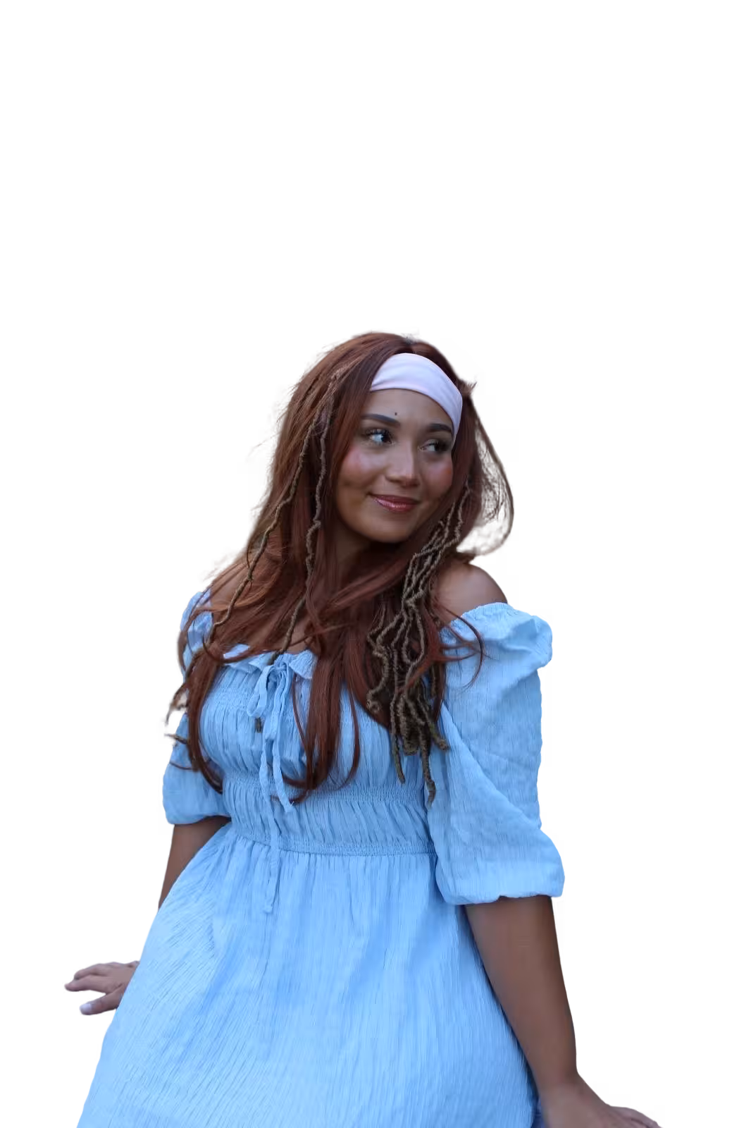 Princess entertainer smiling in costume